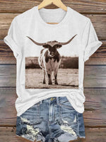 Cow Print Casual T-shirt