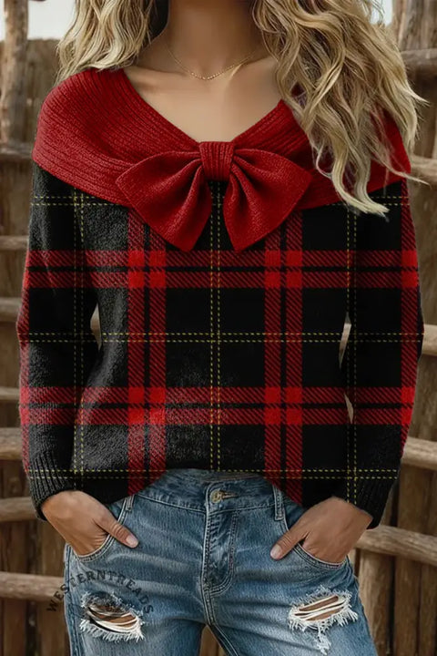 Retro Art Print Buttoned Cardigan Sweater