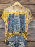 Vintage Western Art Print T-shirt