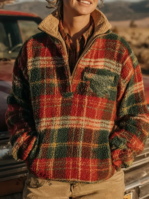 Women's Christmas Art Print Casual Sweater