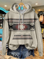 Aztec Print Casual Hoodie Sweatshirt