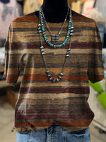 Retro Pattern Print T-shirt