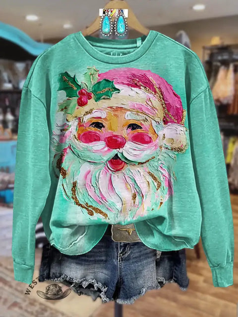 Christmas Art Print Casual Sweatshirt
