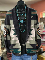 Women's Vintage Aztec Print Casual Sweater