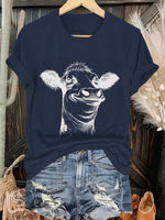Funny Cow Print T-shirt