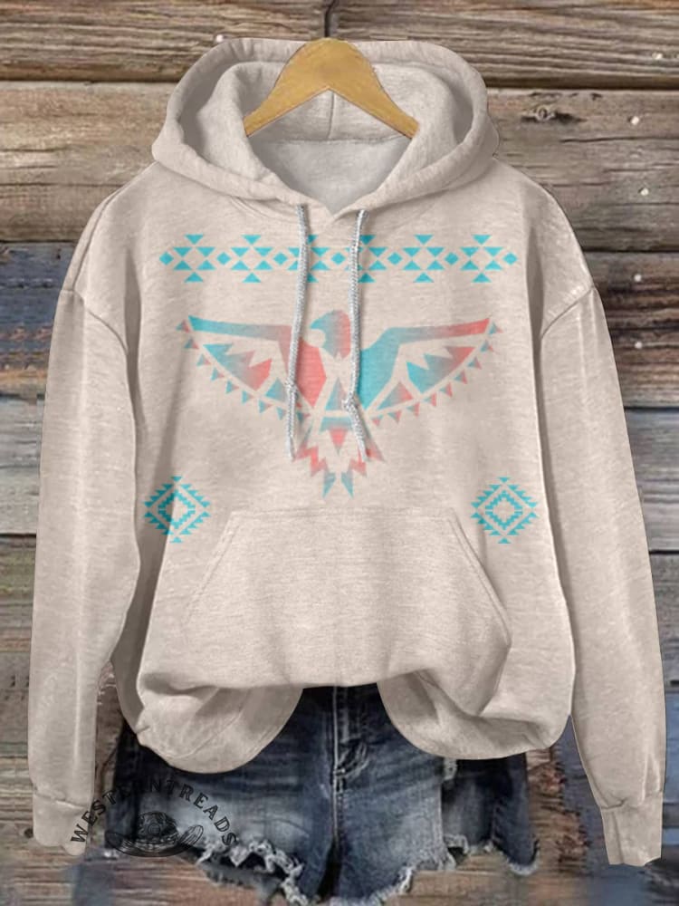 Aztec Print Casual Hoodie Sweatshirt
