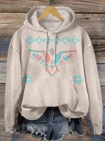 Aztec Print Casual Hoodie Sweatshirt
