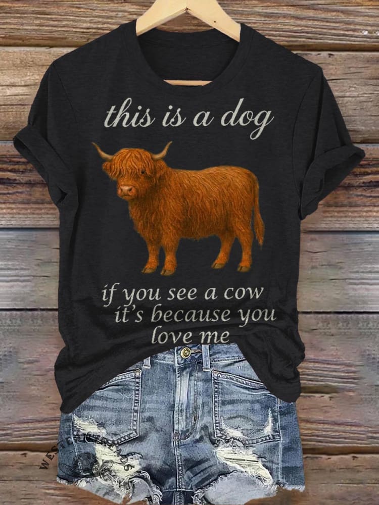 Cow Print Casual T-shirt