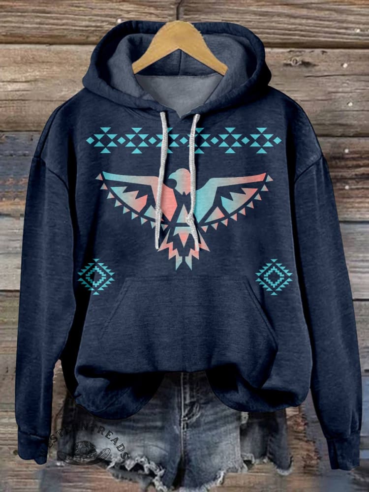Aztec Print Casual Hoodie Sweatshirt