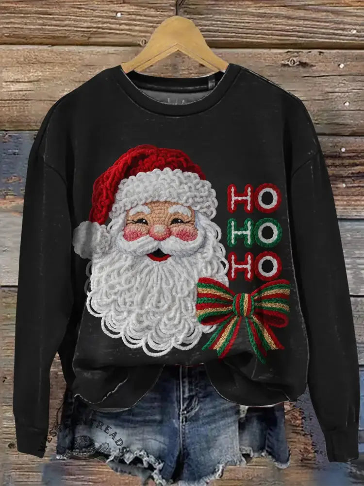 Christmas Art Print Casual Sweatshirt