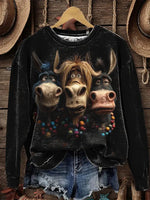 Funny Donkey Art Casual Cotton Sweatshirt