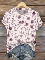 Vintage Flower Art Print T-shirt