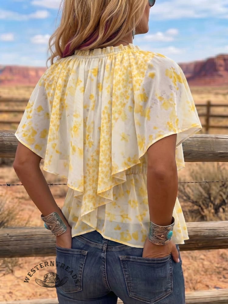Vintage Art Print Comfortable Summer Fabrics Casual Shirt