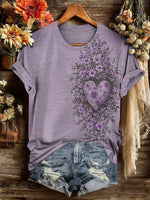 Vintage Art Print Casual T-shirt