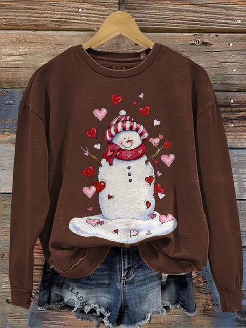 Retro Christmas Casual Cotton Sweatshirt