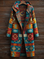 High quality✨Vintage Aztec Western Art Print Casual Jacket