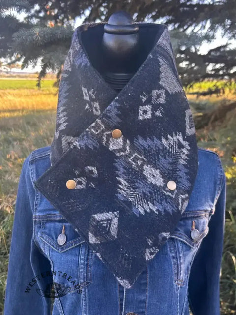 Western Cowboy Aztec Warm Neck Hood Scarf