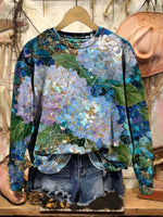 Vintage Art Print Casual Cotton Sweatshirt