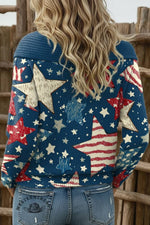 Women's Star Print Casual Sweater