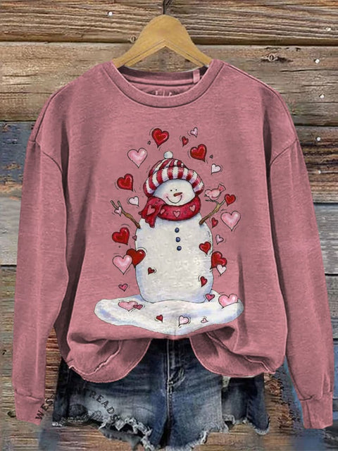 Retro Christmas Casual Cotton Sweatshirt