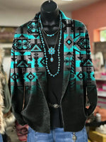 Women's Vintage Aztec Print Casual Sweater