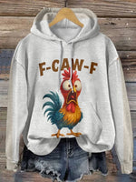 Funny Chicken Print Casual Hoodie Sweatshirt
