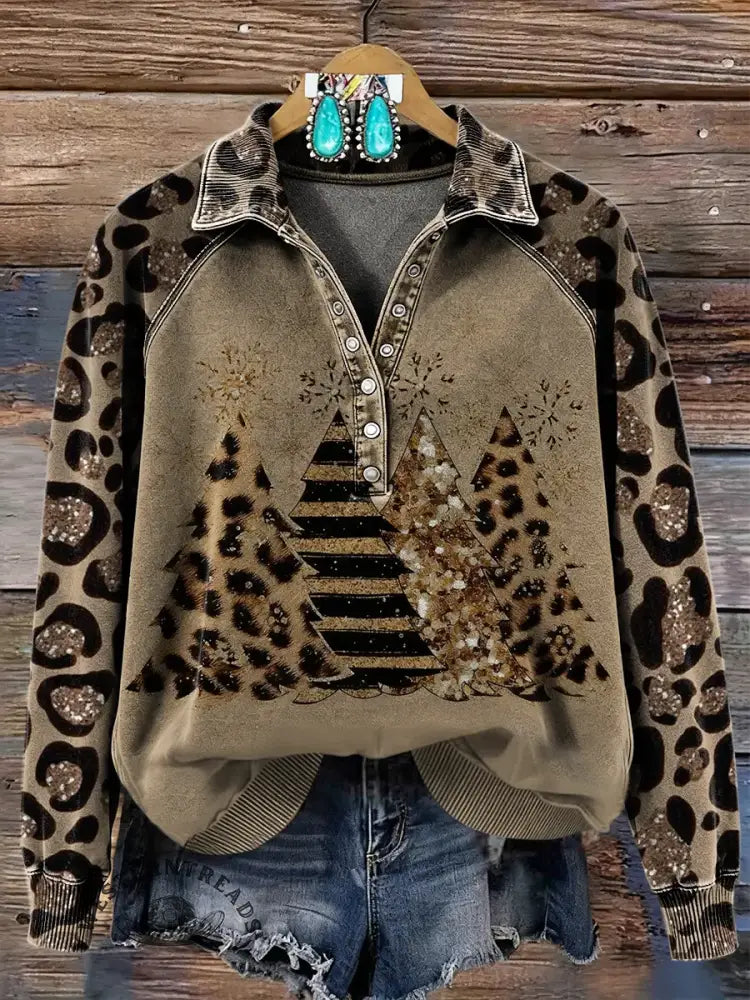 Christmas Casual Cotton Sweatshirt