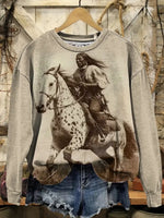 Native American Art Print Casual Sweatshirt