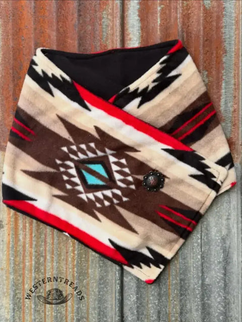 Western Cowboy Aztec Warm Neck Hood Scarf