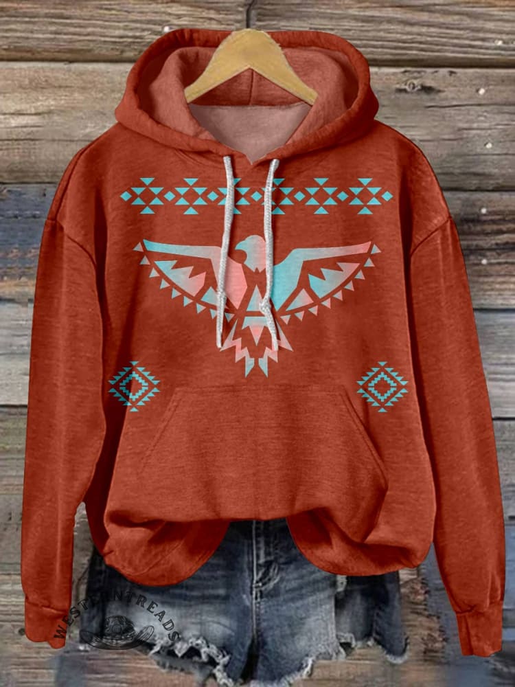 Aztec Print Casual Hoodie Sweatshirt