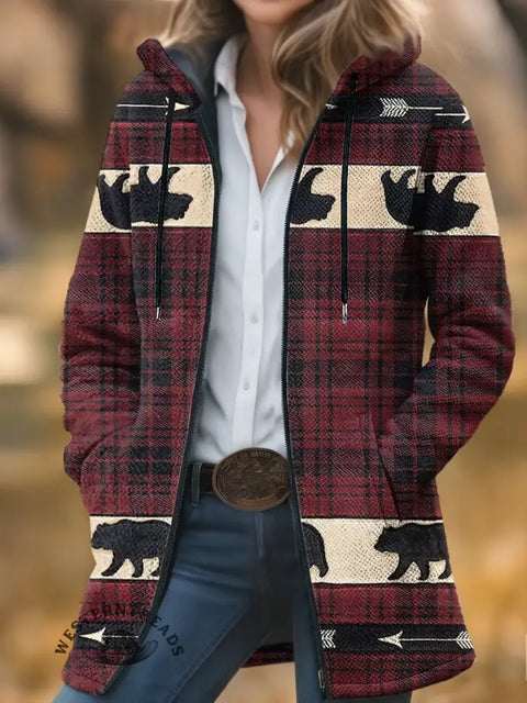 Retro Blog Unisex Plush Thick Long-sleeved Cardigan Coat