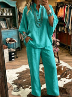 Women's Vintage Patchwork Casual Suit