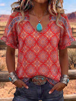 Vintage Art Comfortable Summer Fabrics Casual Shirt