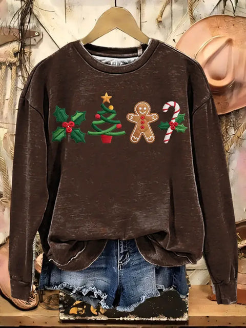 Christmas Art Casual Cotton Sweatshirt