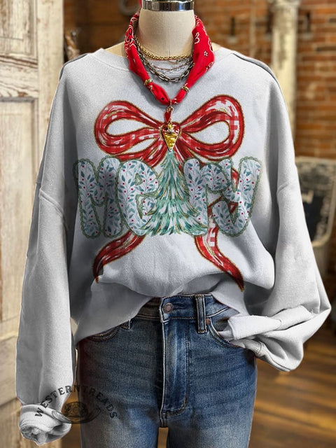 Christmas Art Print Casual Sweatshirt