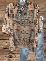 Vintage Elegant Soft Western Valentine's Day Cotton T-shirt Top