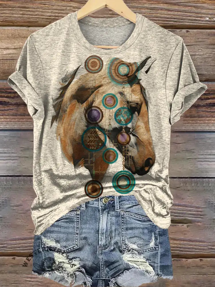 Horse Art Print T-shirt