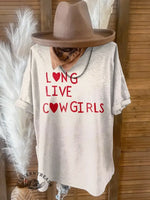 Vintage Western Long Life Cowgirls Art Print T-shirt