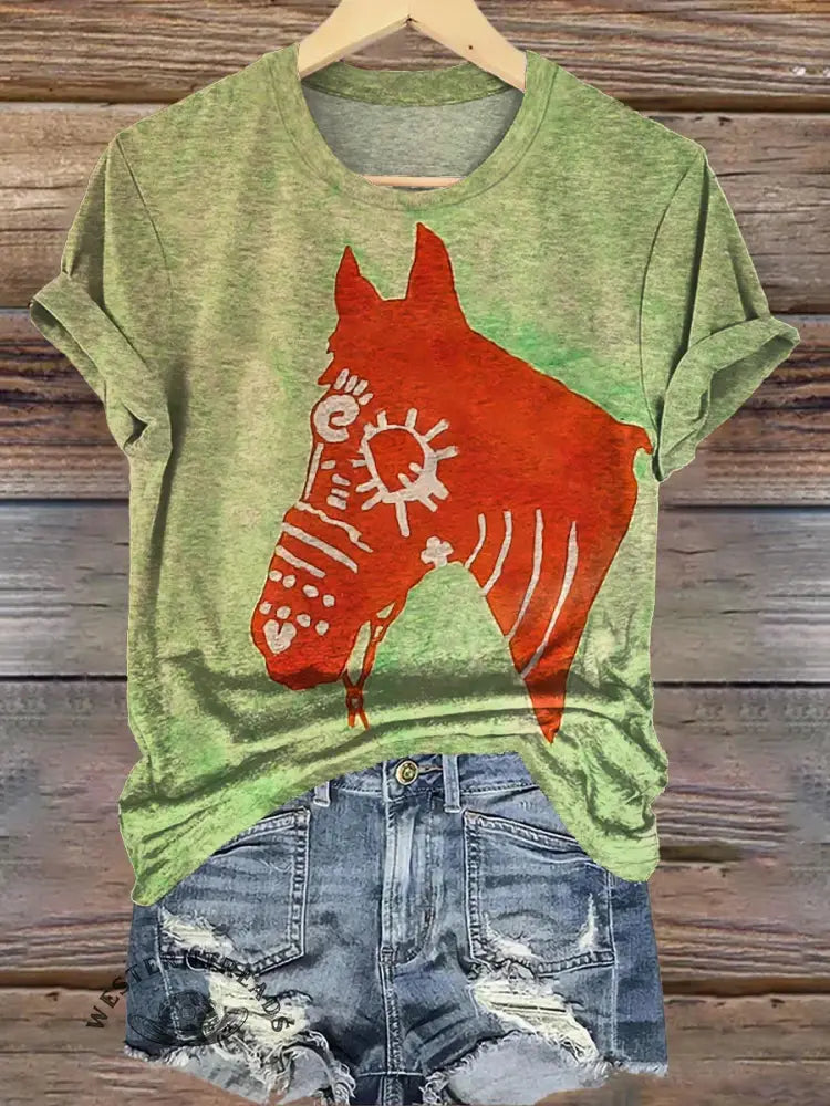 Horse Art Print T-shirt