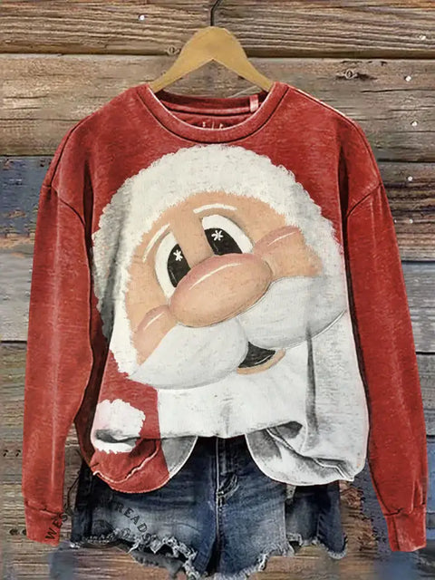 Funny Santa Claus Casual Cotton Sweatshirt