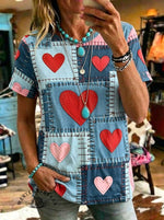 Heart Print T-shirt