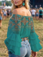 Women's Summer Sleeveless V Neck Ruffled Blouse