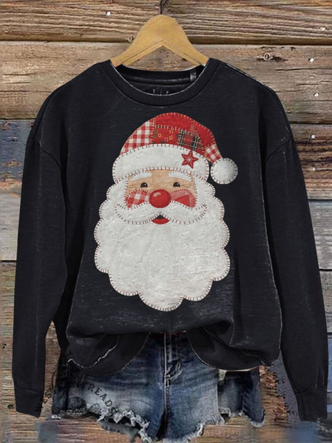 Women's Christmas Art Print Casual Sweatshirt