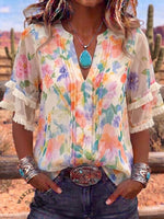 Vintage Art Comfortable Summer Fabrics Casual Shirt