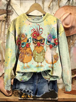 Vintage Western Art Print Sweatshirt