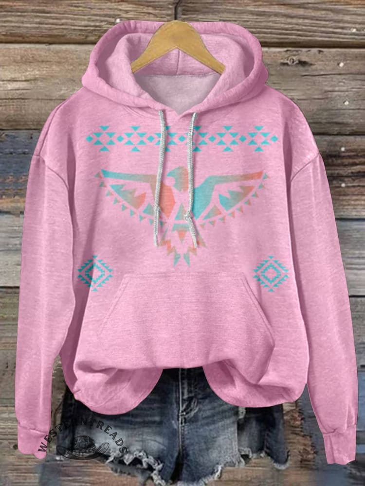 Aztec Print Casual Hoodie Sweatshirt