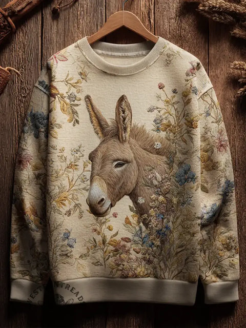 Western Art Print Casual Sweatshirt