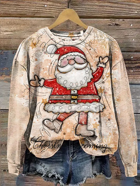 Funny Santa Claus Casual Cotton Sweatshirt