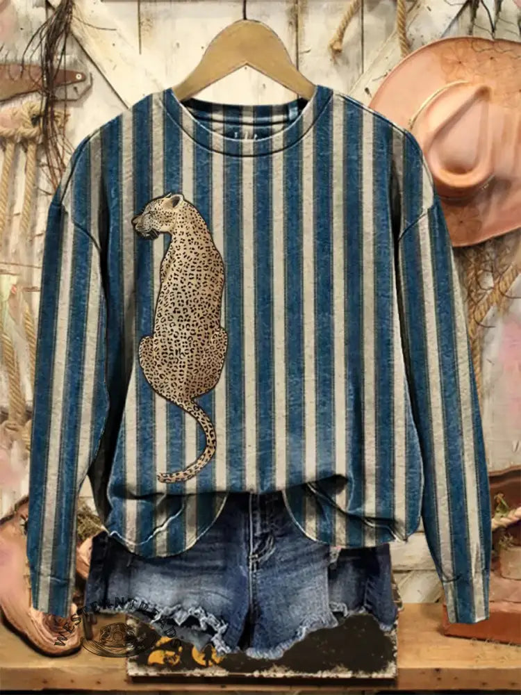 Vintage Western Art Print Sweatshirt