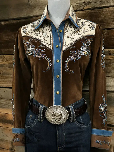Western Art Velvet Casual Shirt